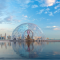 Vista del logo del Mundial de Qatar 2022